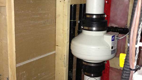 radon reduction system pipe